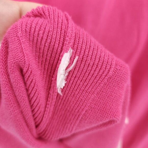 TALBOTS Pink Cardigan Contrasting Trim Stretch Knit EUC Size 1X - Picture 6 of 6